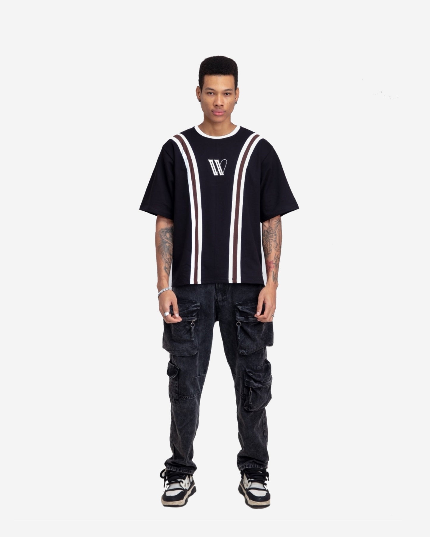 STRIPED BLACK TEE