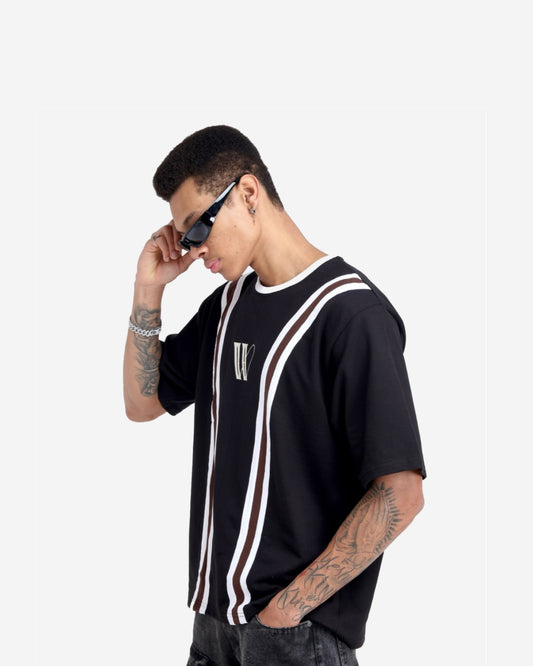 STRIPED BLACK TEE