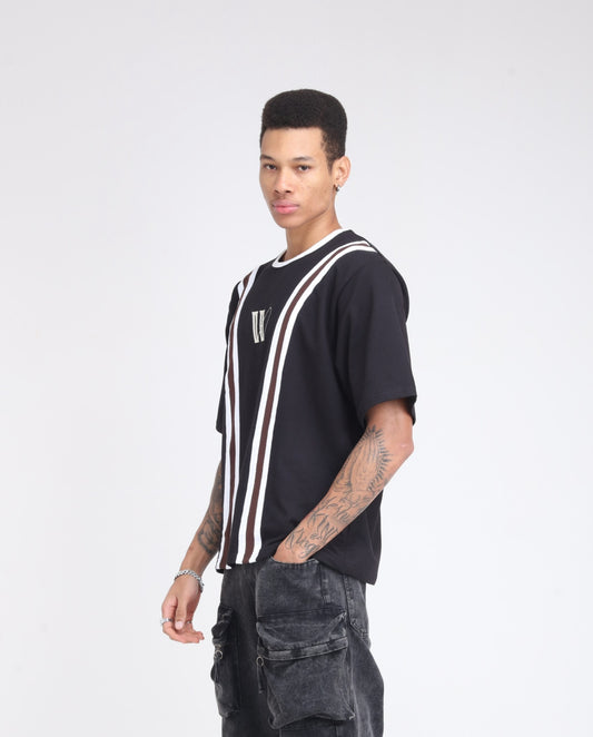 STRIPED BLACK TEE